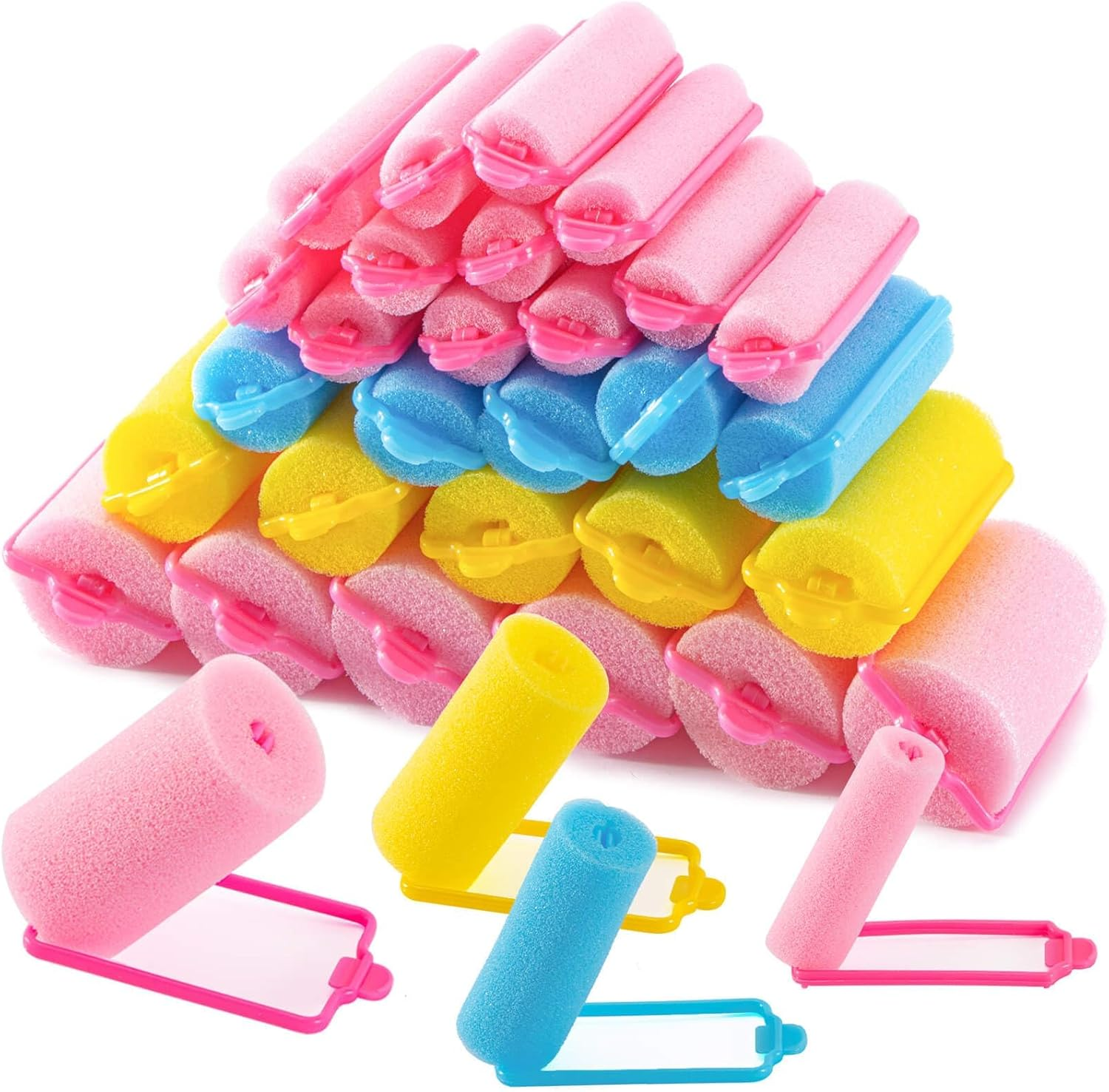 36PCS Foam Hair Rollers - Heatless Hair Curlers No Heat Hair Styling Appliances