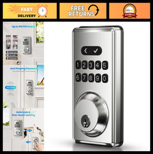 Keyless Entry Deadbolt Lock with Keypad, Digital Smart Lock, Auto Lock, Satin Ni