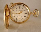 115 YEARS OLD ELGIN 10k GOLD FILLED HUNTER CASE FANCY DIAL 16s POCKET WATCH