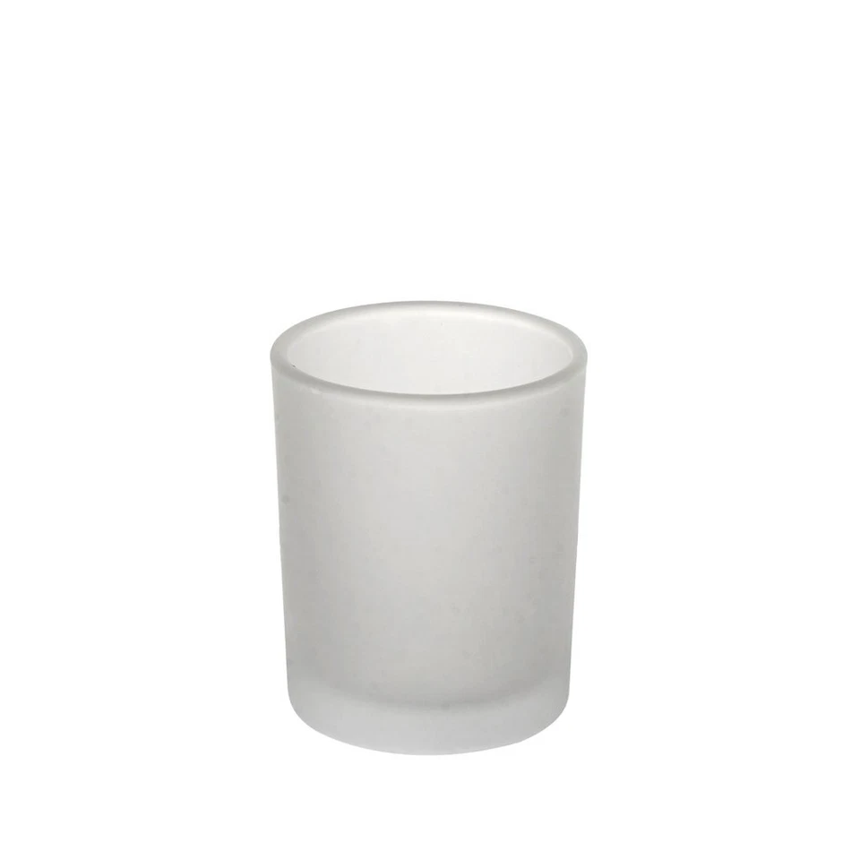 12 pcs Frosted GLASS Candle VOTIVE HOLDERS for Wedding Party Centerpieces SALE - Image 4 of 4
