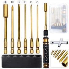 6 in 1 RC Hex Driver Screwdriver Set 1.5mm 2.0mm 2.5mm 3.0mm & Hex Nut Driver...