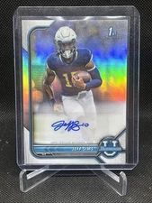 2021-22 Bowman Chrome U Jeff Sims 1st Auto Georgia Tech Sun Devils #BCPA-JS