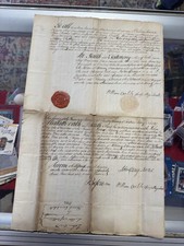 1794 Scottish Manuscript Legal Document w/ Wax Seals