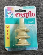 Vintage Evenflo Nipple Milk  Pack baby infant bottle Nipples 1995-