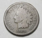 1869 INDIAN HEAD CENT, VERY NICE TOUGHER COIN!!!!(A8)