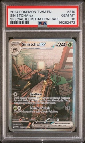 2024 POKEMON TWM EN-TWILIGHT MASQUERADE SINISTCHA EX 210/167 PSA 10