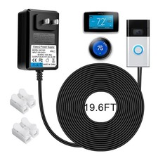 24V Doorbell Transformer with 19.6FT Cord - Reliable Power for Multiple Devices