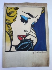 Roy Lichtenstein COA Art Painting Original Drawing Vintage Paper Signed
