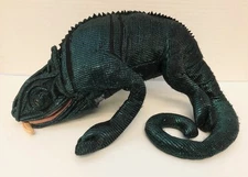 Folkmanis CHAMELEON 19" Puppet Plush Lizard Iguana Shimmer Green Stuffed Animal