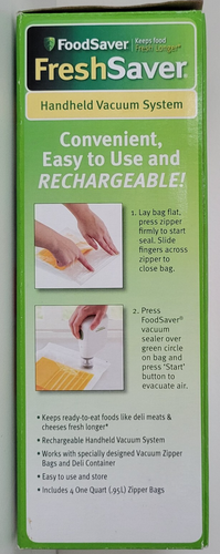 NEW Food Saver Fresh Saver Handheld Vacuum System ~ Rechargeable - Afbeelding 2 van 3