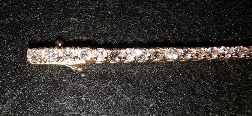 gold ladies bracelet with real pink diamonds - Picture 14 of 21