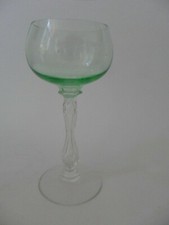 Uranium glass wine glass around 1920 collector rare antique wine glass verre à vin 