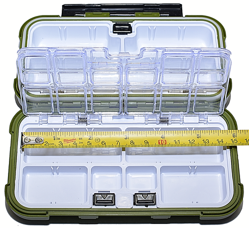 Fishing Tackle Box Lure Waterproof Compartments 2 Layer Hook Storage Case Medium - Picture 71 of 96