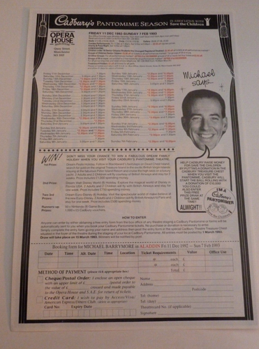 Michael Barrymore Valerie Lehman Cell Block H Manchester Pantomime Flyer 1992 - Picture 2 of 2