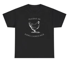 Fluent In Foul Language T Shirt Funny Offensive Curse Silly Ironic Gen Z Tee