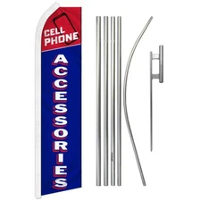 "CELL PHONE ACCESSORIES" Advertising Super Flag & Pole Kit r&b mobile