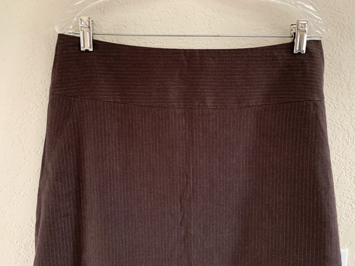 Banana Republic Brown Pinstriped Lined Skirt Size 10 - Picture 2 of 7