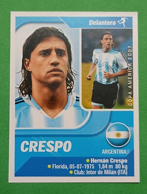 2007 Navarrete Copa America #186 HERNAN CRESPO Argentina Soccer Team Sticker