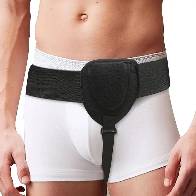 Men Inguinal Hernia Belt Post Surgery Support Truss Groin Adjustable Straps Band - Image 2 of 4