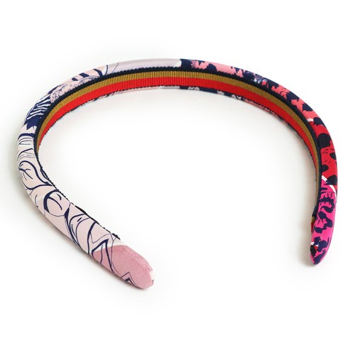 HERMES Headband Elsa Elsa Jungle Love Headband 100% Silk, Rose - Picture 4 of 5