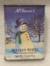 2.5 oz McSteven's Belgian White Chocolate Drink Mix Tin *Pre-Owned/Full* dd1