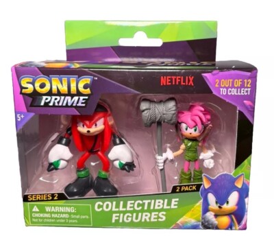 Sonic Prime Series 2 Knuckles & Amy Collectible Figues 2 Pack