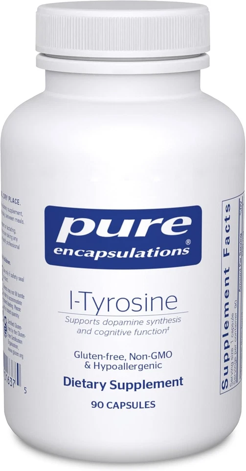 L-tirosina - Suplemento de aminoácidos - para apoyo cerebral, dopamina y tiroides Fu... Foto 3 de 4