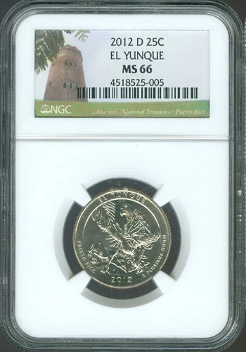 2012-D El Yunque Quarter NGC MS66 Quality
