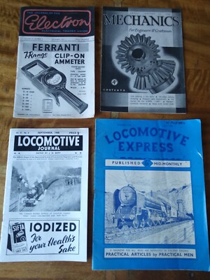 Locomotive Mechanics & Electron Journals x 4 1948-50
