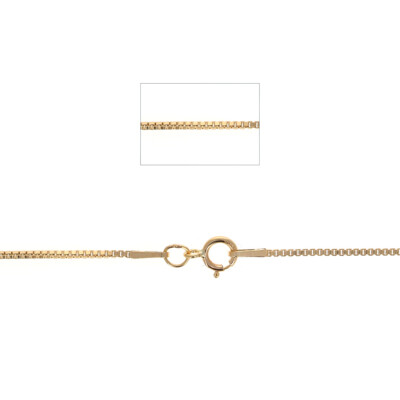Gold Box Chain, 14kt Gold Filled, Chains, Finished Chain, All lengths, 1mm, Gen