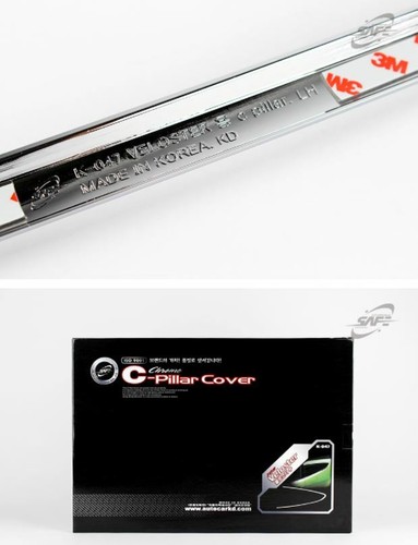 Chrome C Pillar Window Sill Molding Trim for Hyundai 2011-2017 Veloster / Turbo - Picture 2 of 4