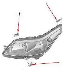 Patte De Fixation De Phares Gauche Avant Nouvelle Original Citroen C4 621283 - Zdjęcie 5 z 5