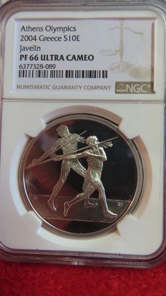 2004 Greece Greek Olympics Athens Javelin .925 34 gram silver coin NGC PF66 proo - Image 4 of 4