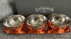 Godinger Gatherings Copper Condiment Set Three Bowls & Tray Boxed Giftable India