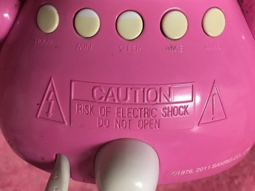 Hello Kitty Digital AM/FM Ceiling Projection Alarm Clock Radio KT2064 - Picture 8 of 9