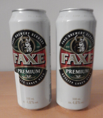 FAXE BEER PREMIUM EMPTY CAN 0,5L set of 2