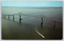 Sunshine Skyway Bridge Florida Vintage Postcard