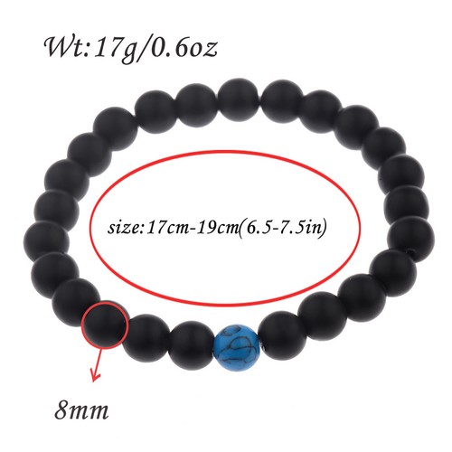 8MM Owl Buddha Beaded Natural Lava Stone Gold Silver Fashion Men Women Bracelets - Picture 52 of 174