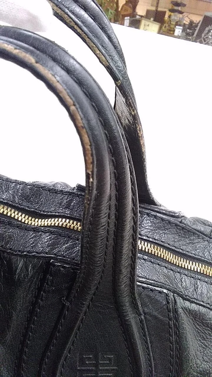 Givenchy — GIVENCHY Nightingale Authentic Handbag Tote Bag Shoulder 2Way Leather Black