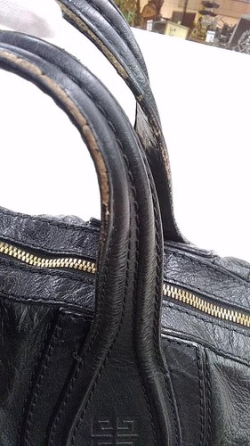 GIVENCHY Nightingale Authentic Handbag Tote Bag Shoulder 2Way Leather Black