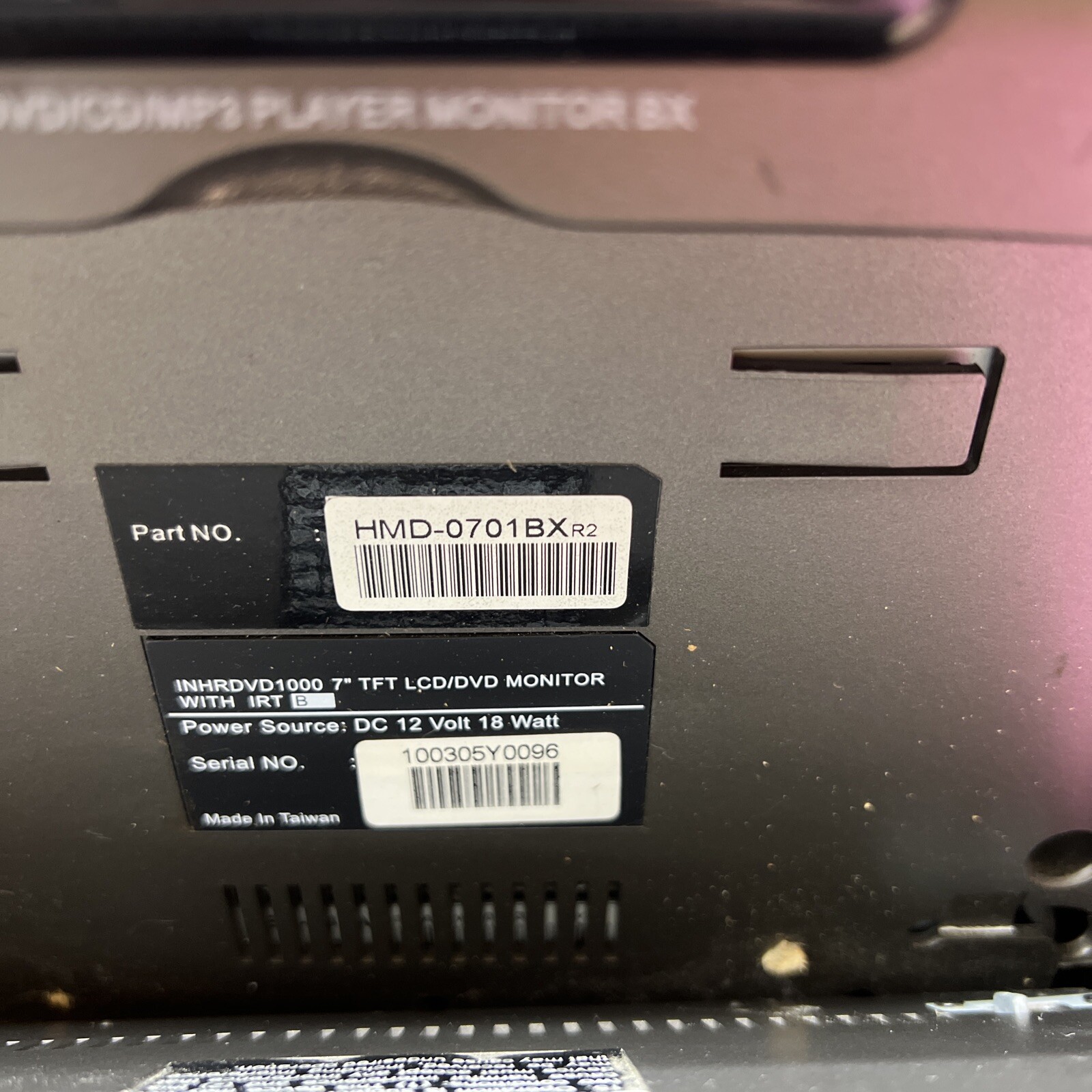 02 2002 Cadillac Escalade Invision DVD Headrest Monitor Screen Display