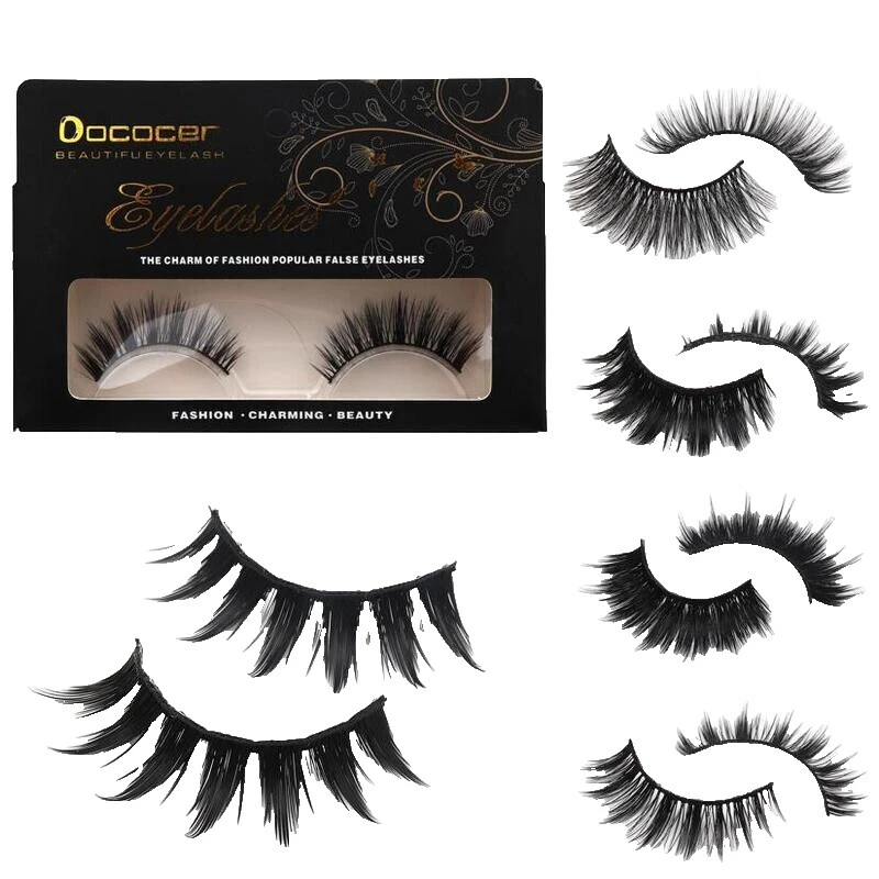 Red False Eyelashes & Adhesives with All Natural Ingredients