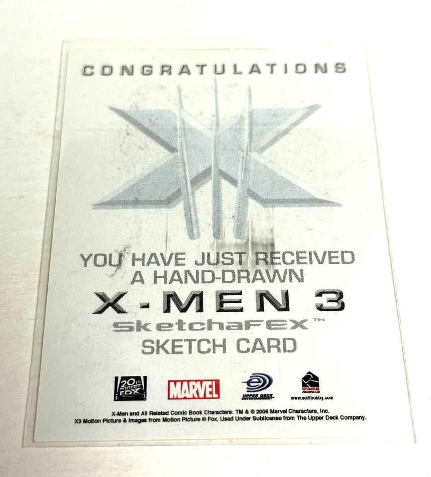 Tarjeta de boceto 2006 X-Men 3: The Last Stand de Miller de Upper Deck Foto 2 de 2