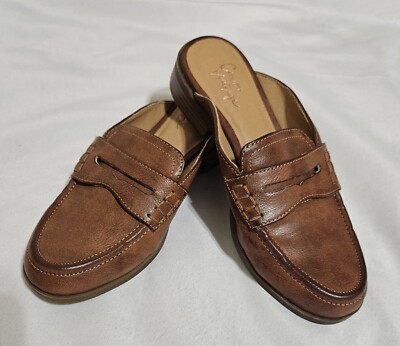 Naliana Mules Walnut Brown Color Sz 6 M