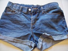 OLD NAVY GIRLS SHORT 16 BLUE ADJUSTABLE WAIST ROLLED CUFF