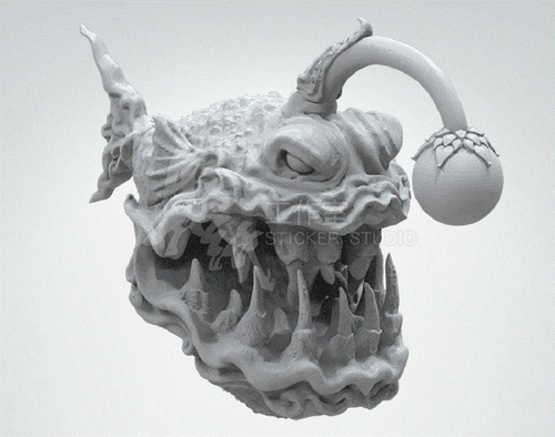 Lighting Fish 3D Animal Unpainted Figure Model GK Blank Kit New Hot Toy In Stock - Picture 4 of 6