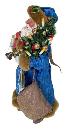 Lights Music Clothtique Possible Dreams Santa Evergreen Traveler 14” Figurine - Picture 3 of 8