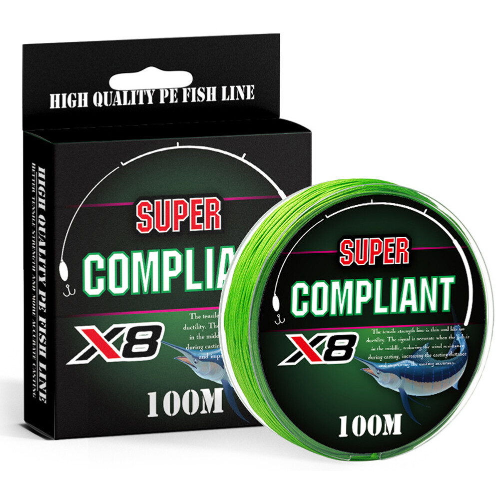 100M 8 Strands Carp Fishing Wire PE Line Smaller Diameter (1.0 0.16MM