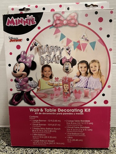 Minnie Mouse Happy Helpers Disney Kids Birthday Party Banner Table Decorations - Picture 2 of 5