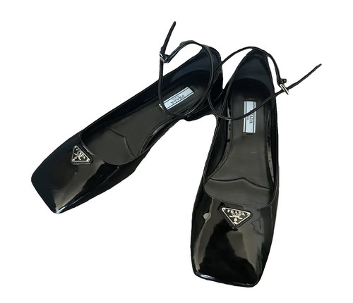 Prada Buckle Patent Leather Sandals Bordeaux Women's Size EU37/US7